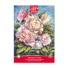 ArtBerry Sketch book with paper for watercolor on glue Peonies, A4 - Al Masam Stationery LLC