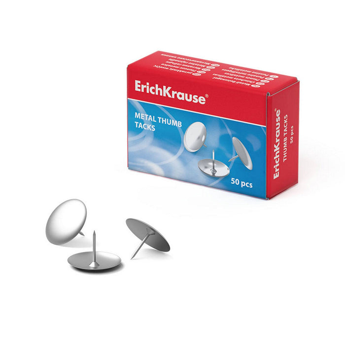 ErichKrause Nickel-plated metal buttons (50 Pcs) - Al Masam Stationery LLC