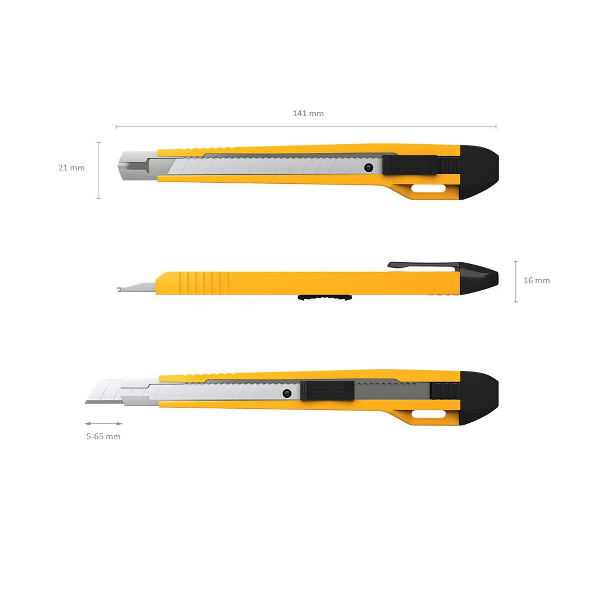 ErichKrause Universal Stationery knife with automatic blade fixation, 9mm - Al Masam Stationery LLC