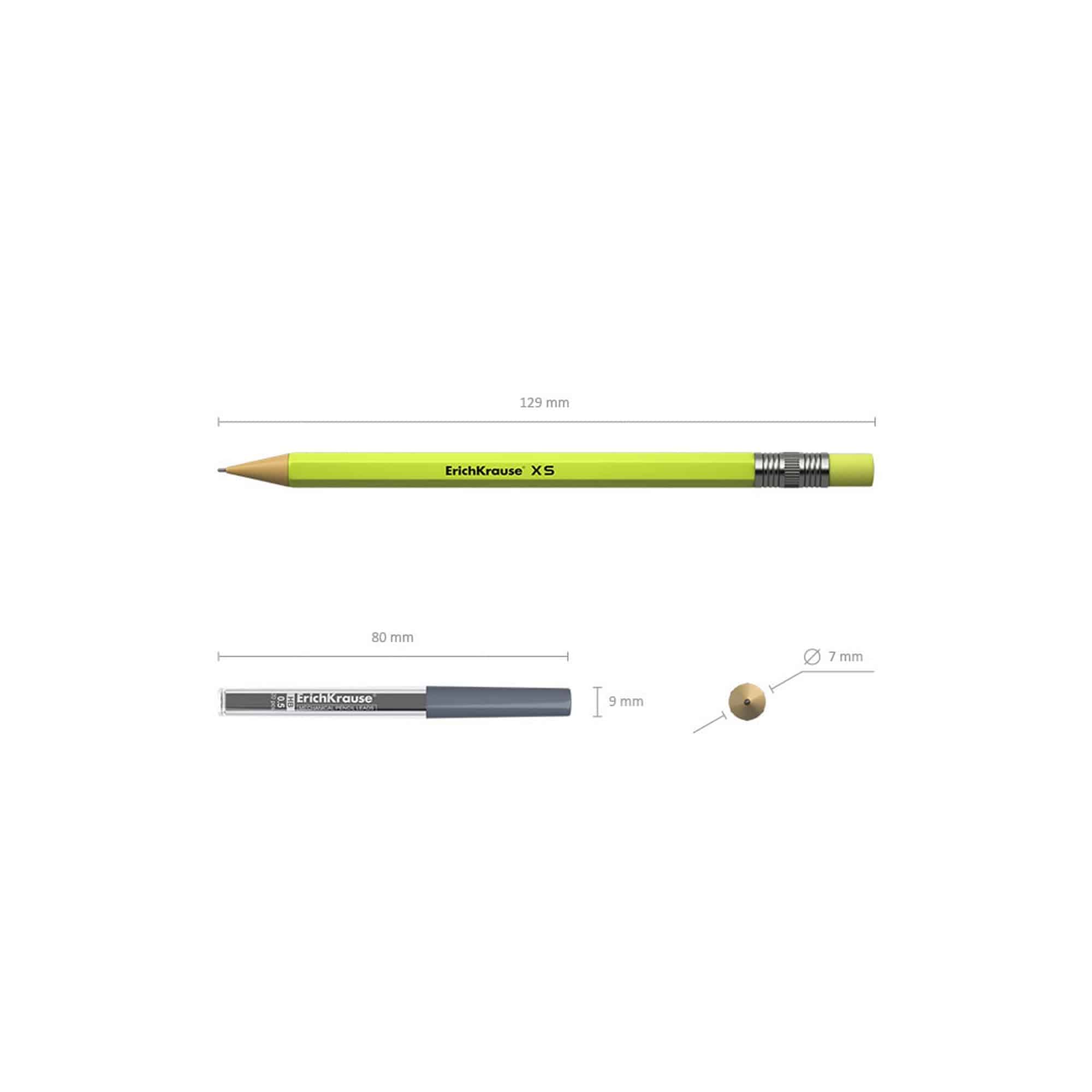 ErichKrause Mechanical pencil set with 20 leads 0.5 mm, HB - Al Masam Stationery LLC