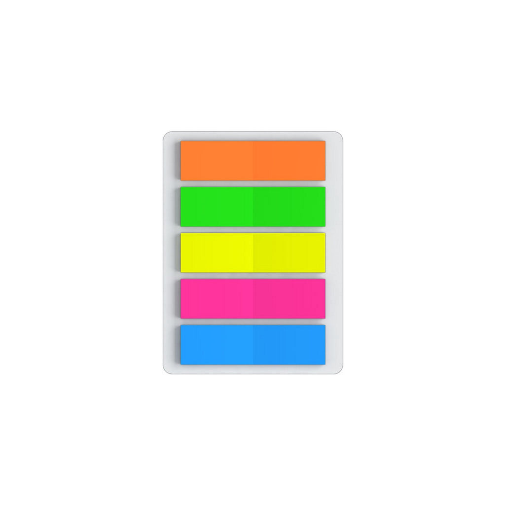 ErichKrause Plastic bookmarks with glue edge Neon, 12x44 mm - Al Masam Stationery LLC
