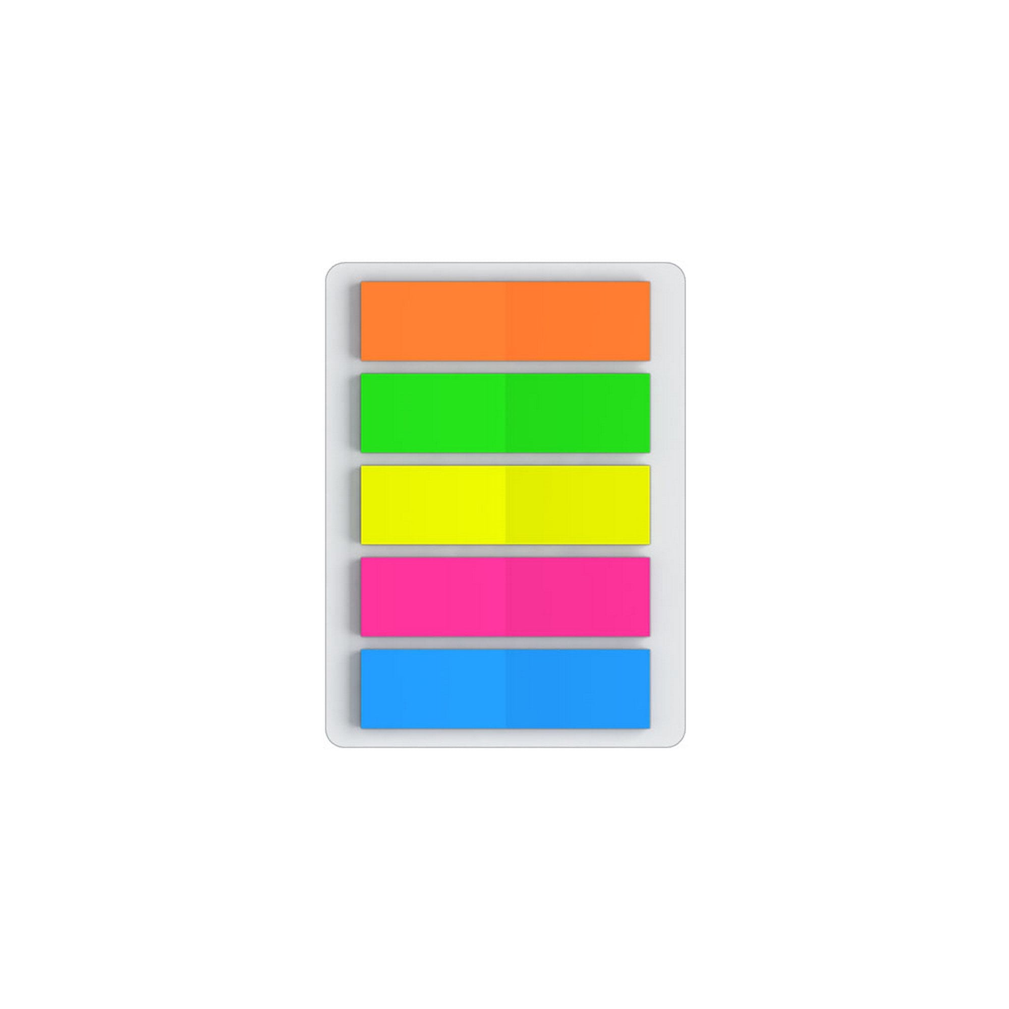 ErichKrause Plastic bookmarks with glue edge Neon, 12x44 mm - Al Masam Stationery LLC