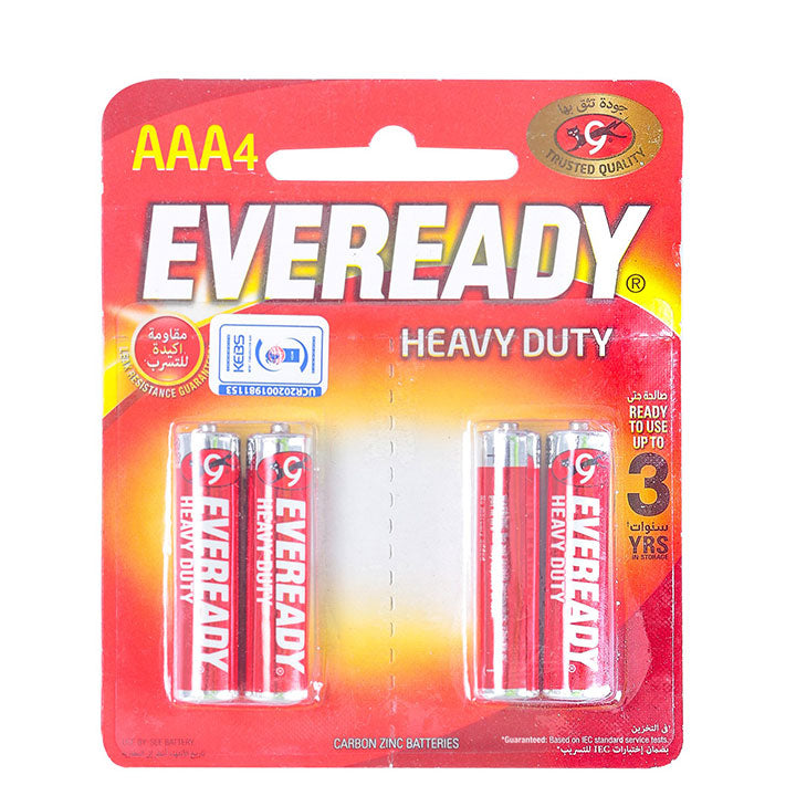 EVEREADY HD 1012BP4 80 X 4 AAA RED (Pack of 4) - Al Masam Stationery LLC