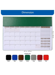FIS Green PVC 490x340mm English-French 2026 Desk Planner - FSDK2EF26GR