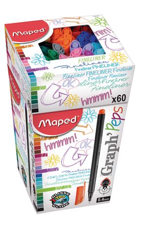Maped Graph'Peps Fineliner Asst Colr Pot - Al Masam Stationery LLC