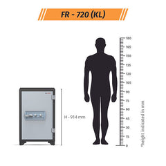 Safire Fire Rated Safe 720 2 KEY LOCK - Al Masam Stationery LLC
