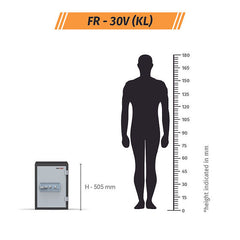 Safire Fire Rated Safe 30 (Vertical) KL+EL - Al Masam Stationery LLC