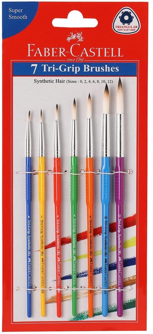 FABER-CASTELL Tri Grip Paint Brushes Round - Al Masam Stationery LLC Main image