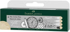 FABER-CASTELL India Ink Pitt Artist Pen Black & White 4x - Al Masam Stationery LLC