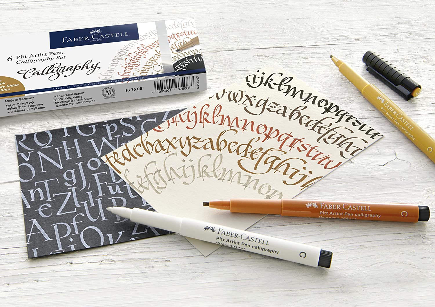 FABER-CASTELL India Ink Pitt Artist Pen Calligraphy 8x - Al Masam Stationery LLC