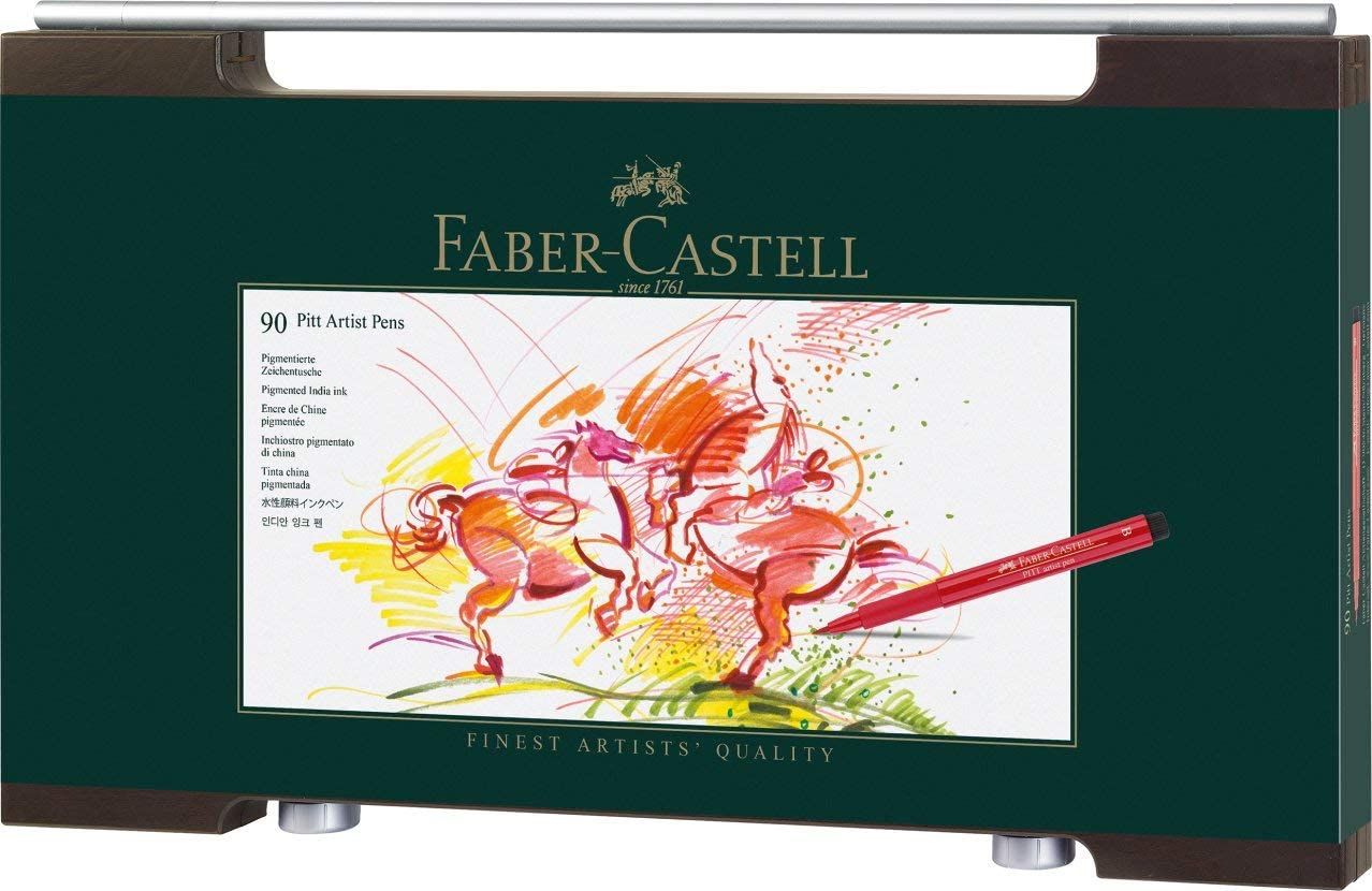 FABER-CASTELL India Ink PITT artist pen case of 90 - Al Masam Stationery LLC Main image