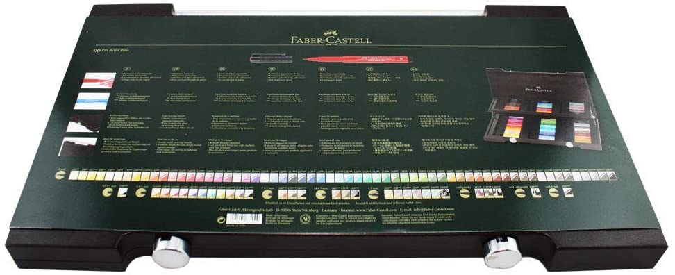 FABER-CASTELL India Ink PITT artist pen case of 90 - Al Masam Stationery LLC