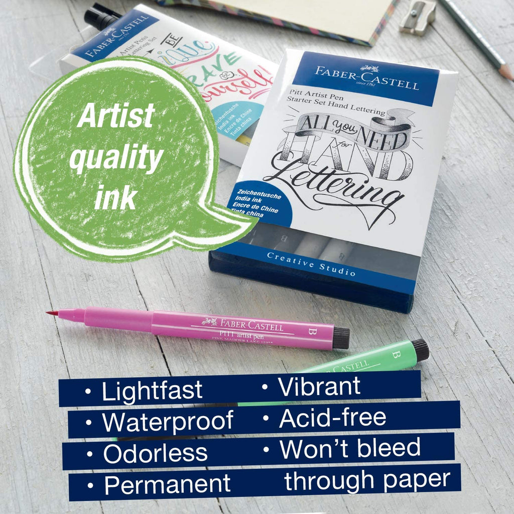 FABER-CASTELL India Ink Pitt Artist Pen Lettering 8x - Al Masam Stationery LLC