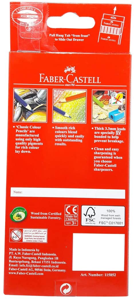FABER-CASTELL Cardboard packet of 12 color Classic Line Secondary image