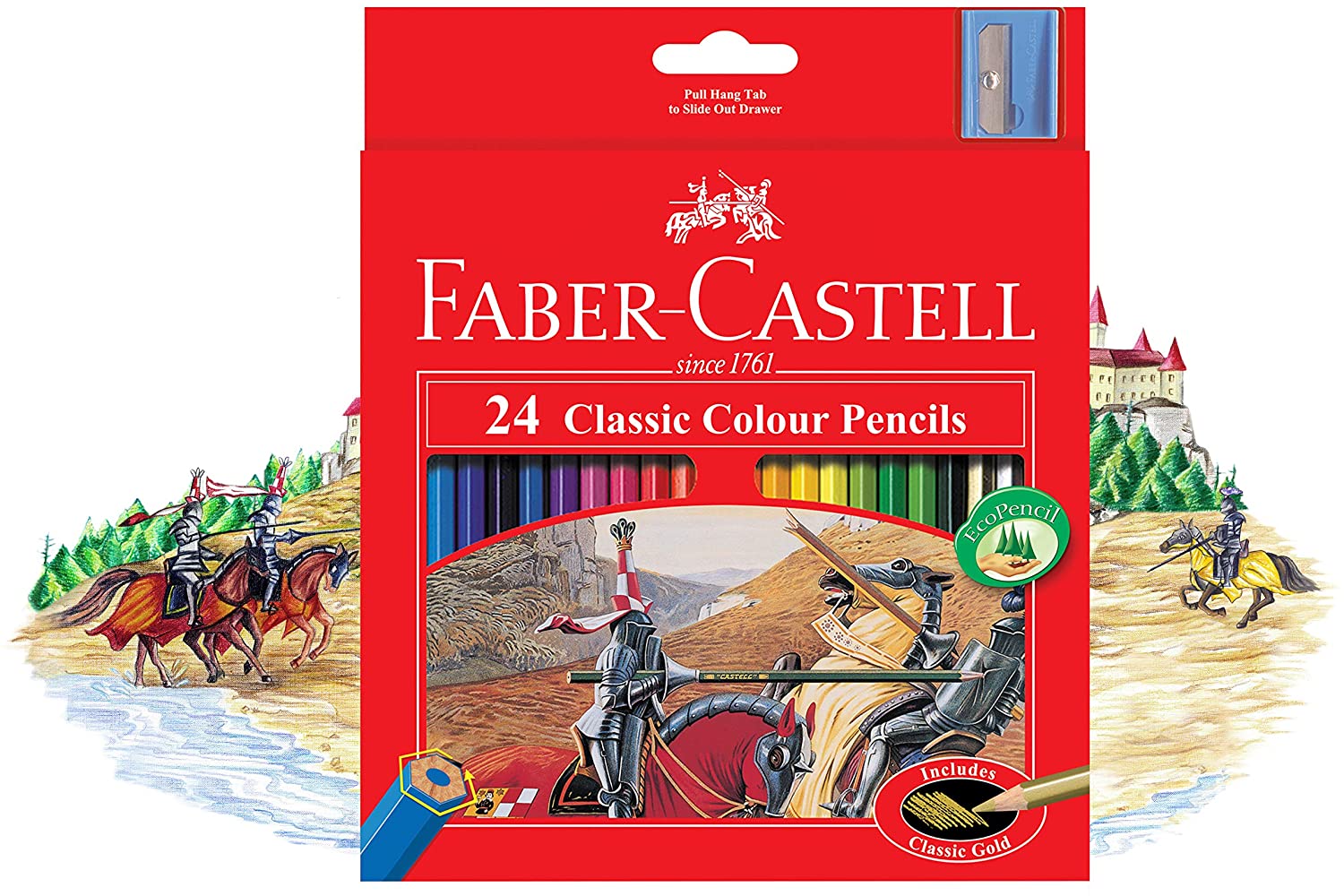 FABER-CASTELL Cardboard packet of 24 color Classic Line - Al Masam Stationery LLC Main image