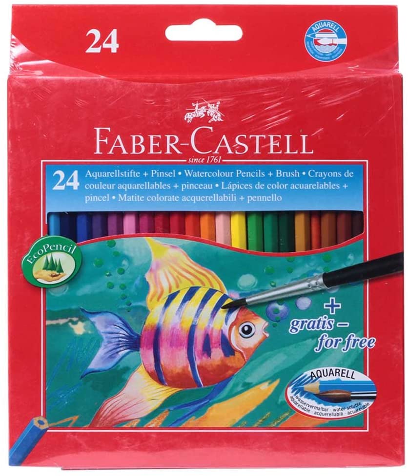 FABER-CASTELL Cardboard packet of 24 color (Fish) - Al Masam Stationery LLC Main image