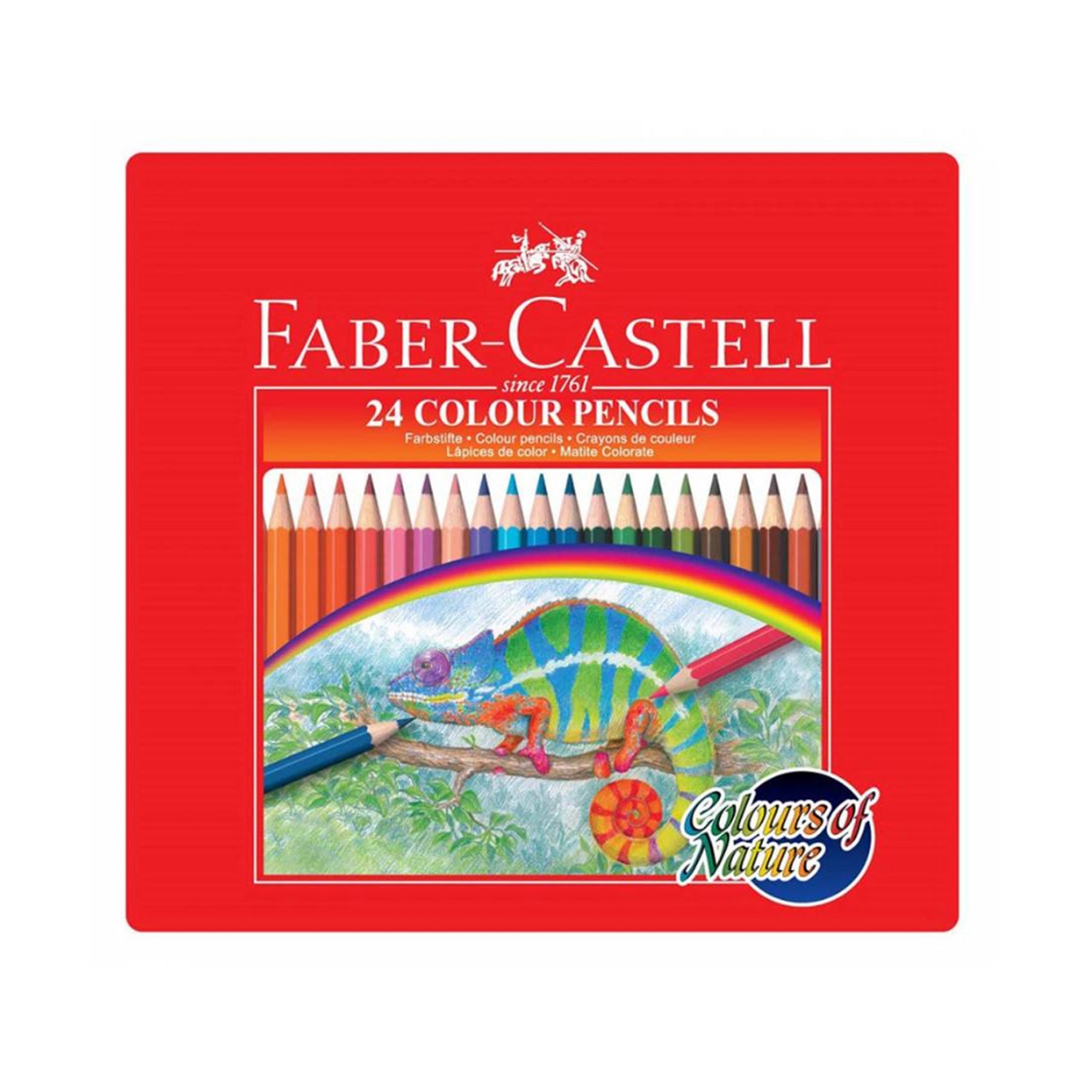 FABER-CASTELL Metal Tin 24 Color - Al Masam Stationery LLC Main image