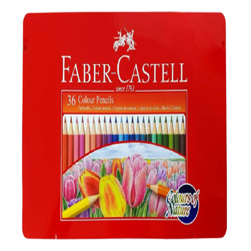 FABER-CASTELL Metal Tin 36 Color - Al Masam Stationery LLC Main image