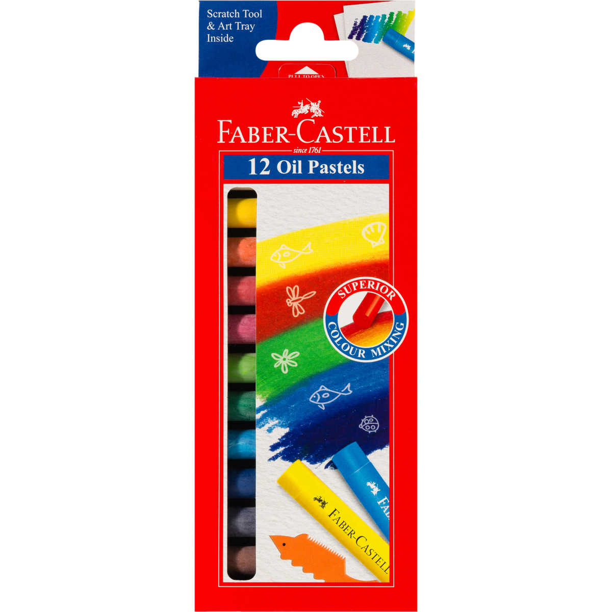 Oil Pastels Fabercastell Round 60mm 10.5mm - Al Masam Stationery LLC Main image