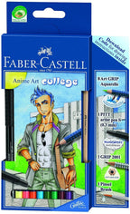 FABER-CASTELL Art Grip Aquarelle Studio Qulaity Color Pencils Anime Art "College" - Al Masam Stationery LLC