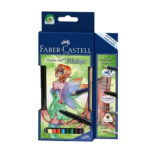 FABER-CASTELL Art Grip Aquarelle Studio Qulaity Color Pencils Anime Art "Fairies" - Al Masam Stationery LLC Main image
