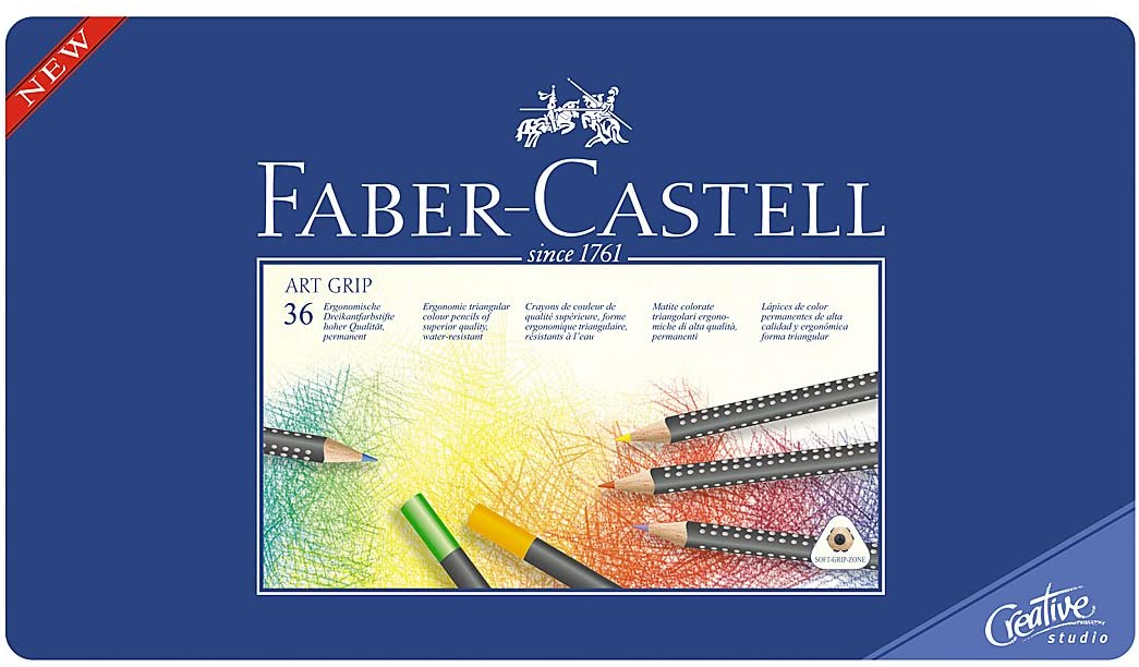 FABER-CASTELL Art Grip Aquarelle Studio Qulaity Color Pencils Tin of 12 colors Secondary image