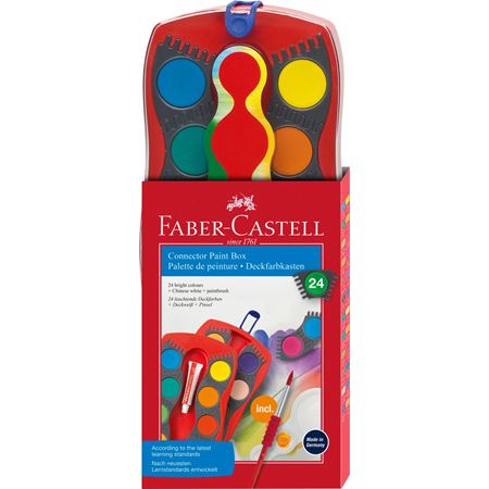 FABER-CASTELL CONNECTOR PAINT BOX 24 COLOR - Al Masam Stationery LLC Main image