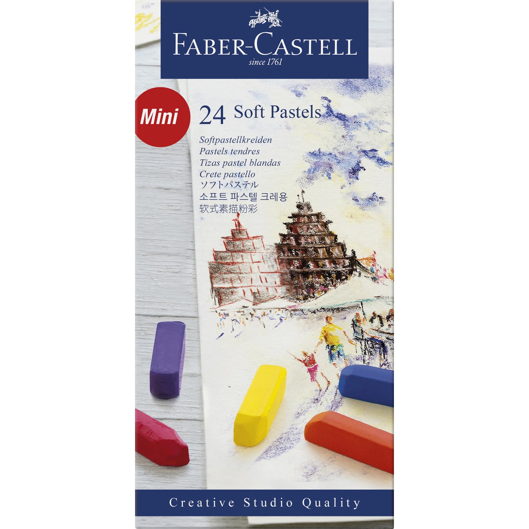 FABER-CASTELL Creative Studio Soft Pastels Half Length Box of 24 - Al Masam Stationery LLC Main image