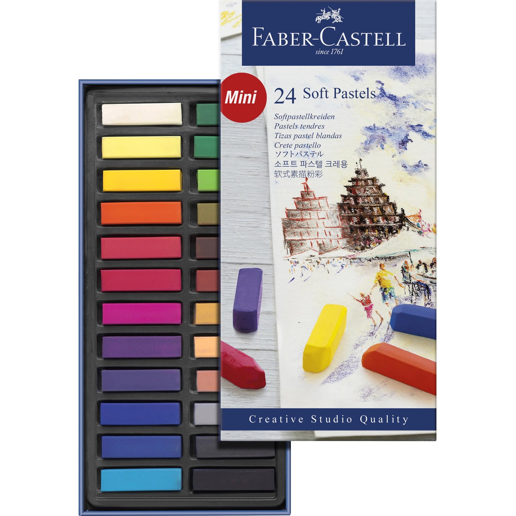 FABER-CASTELL Creative Studio Soft Pastels Half Length Box of 24 Secondary image