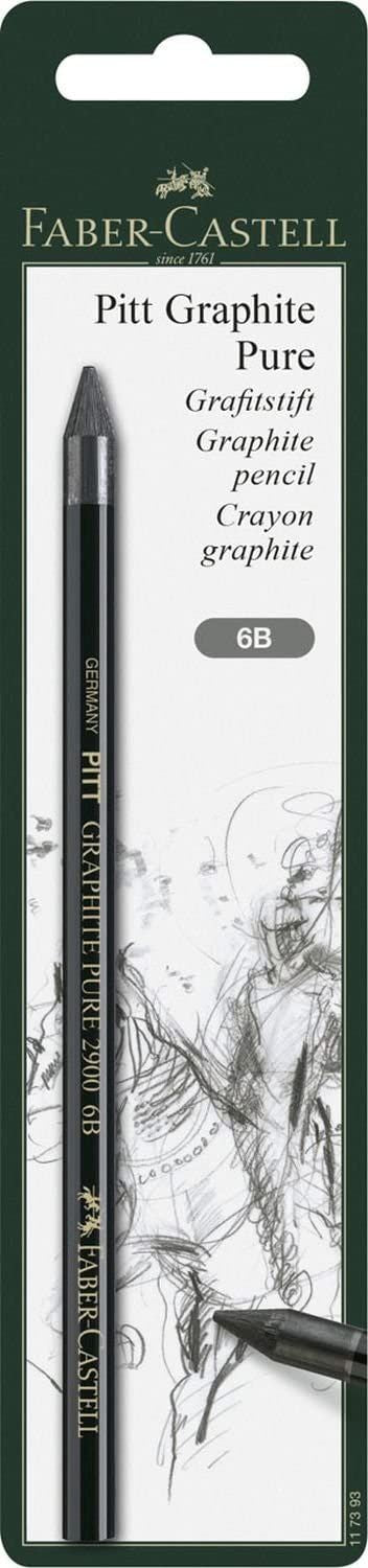 FABER-CASTELL Graphite Pencil PITT Graphite Pure 6B BC - Al Masam Stationery LLC Main image
