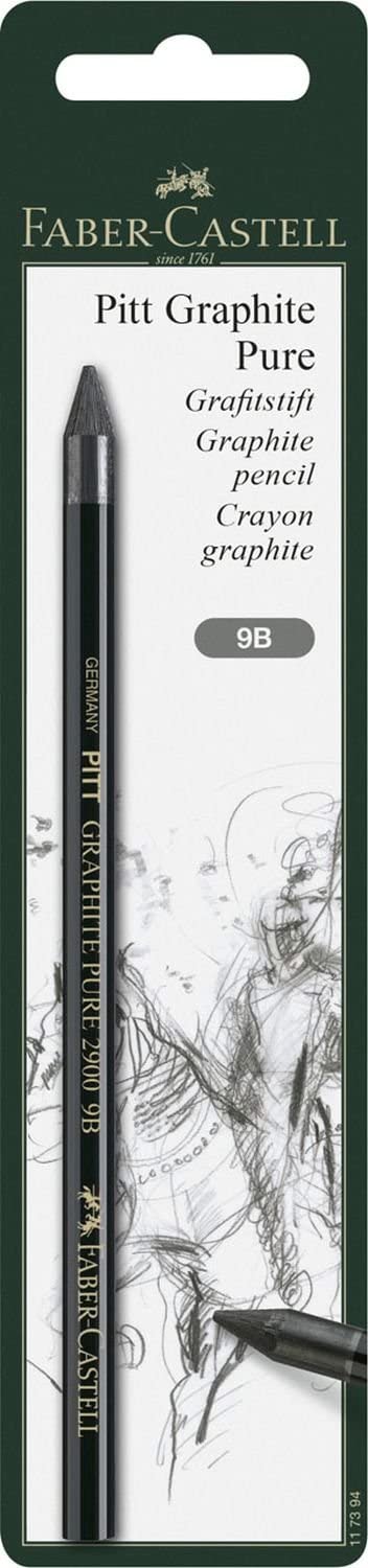 FABER-CASTELL Graphite Pencil PITT Graphite Pure 9B BC - Al Masam Stationery LLC Main image