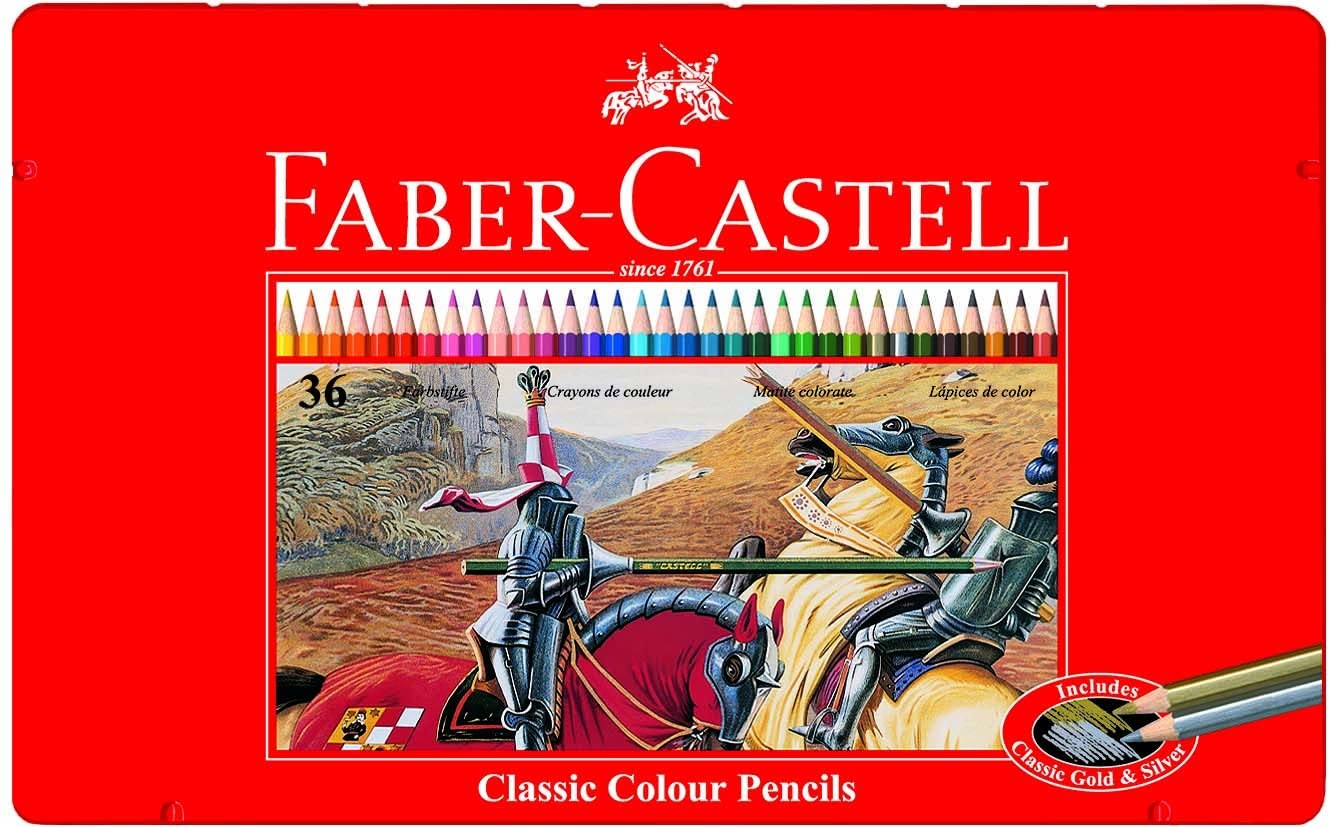 FABER-CASTELL Metal Tin 36 Color Classic Line(115837) - Al Masam Stationery LLC Main image
