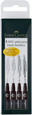 FABER-CASTELL PITT Artist Pen Wallet of 4 - Al Masam Stationery LLC