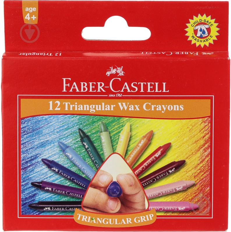 FABER-CASTELL Triangular Wax Crayons 90mm 11mm - Al Masam Stationery LLC Main image
