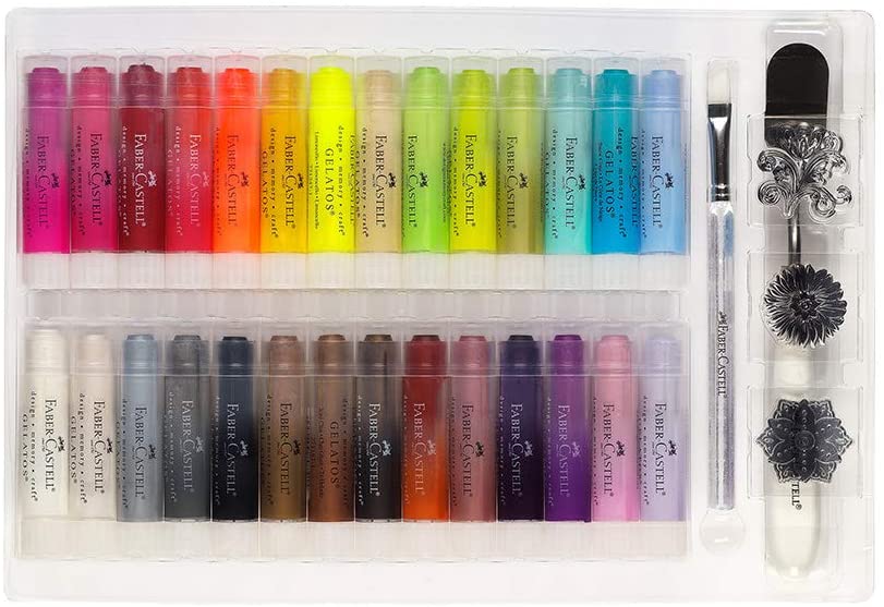 FABER-CASTELL Water sol.crayons Gelatos 33ct Gift set - Al Masam Stationery LLC Main image