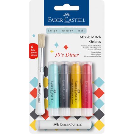 FABER-CASTELL Water sol.crayons Gelatos Diner 6 parts BC - Al Masam Stationery LLC Main image