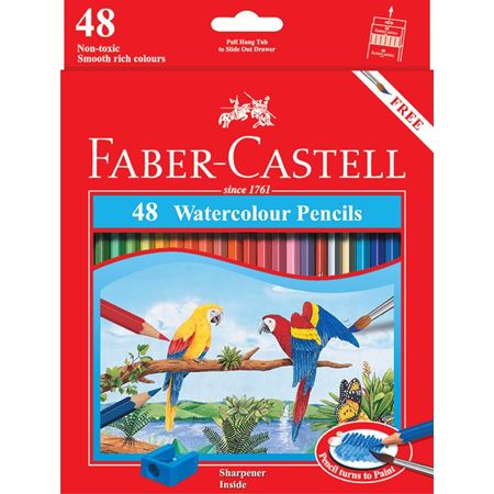 FABER-CASTELL WATERCOLOR PENCIL 48 Colour - Al Masam Stationery LLC Main image