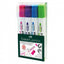 FABER-CASTELL Whiteboard Marker W50 creative 4x PET Box (Chisel Tip) 4 pastel colour- - Al Masam Stationery LLC
