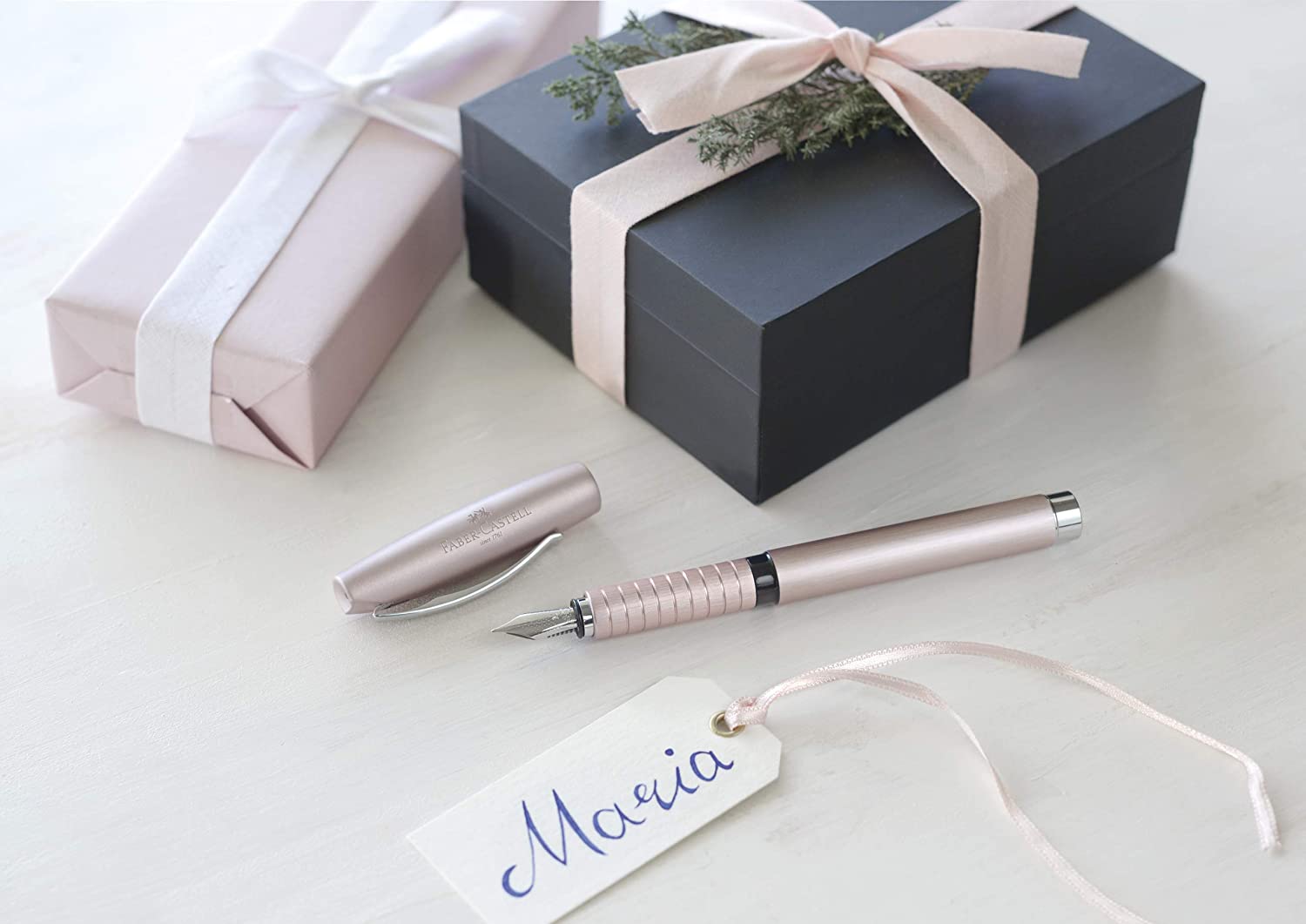 FABER-CASTELL Fountain Pen Essentio Aluminium Rose B - Al Masam Stationery LLC Main image
