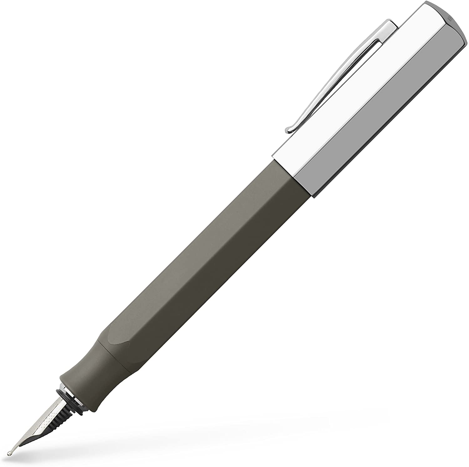 FABER-CASTELL Fountain pen Ondoro greybrown F - Al Masam Stationery LLC Main image