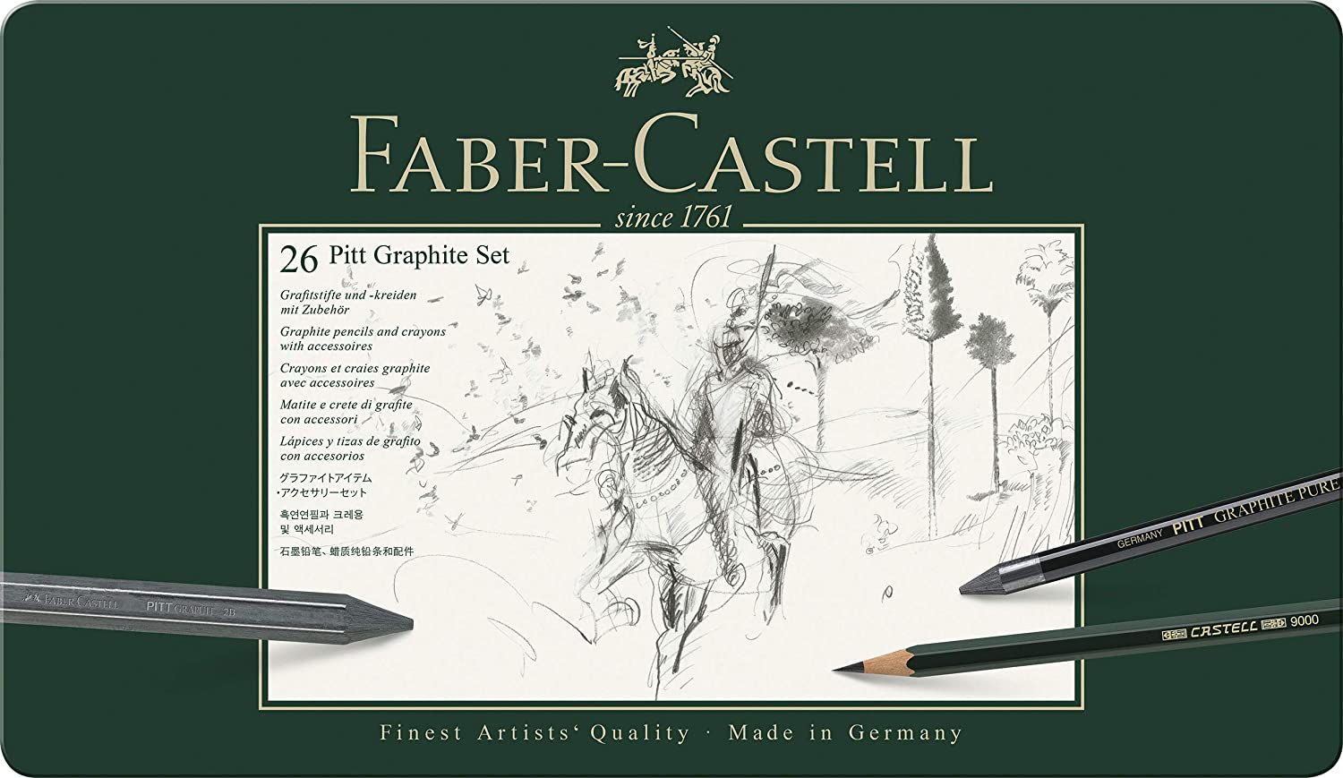 FABER-CASTELL 26 Pitt Graphite Set - Al Masam Stationery LLC Main image