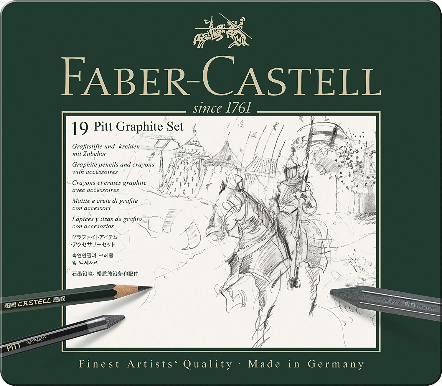 FABER-CASTELL PITT Graphite tin - Al Masam Stationery LLC Main image