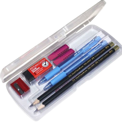 FABER-CASTELL EXAM SET IN CLEAR BOX - Al Masam Stationery LLC Main image