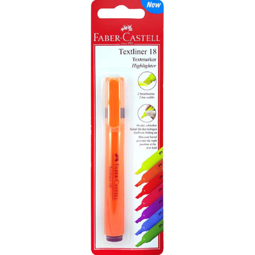 FABER-CASTELL Highlighter Textliner 18 Orange Blister(Slim) - Al Masam Stationery LLC Main image