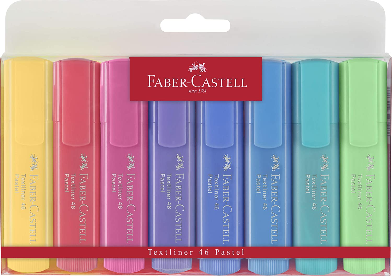 FABER-CASTELL Highlighter TL 46 Pastel Wallet of 8 - Al Masam Stationery LLC