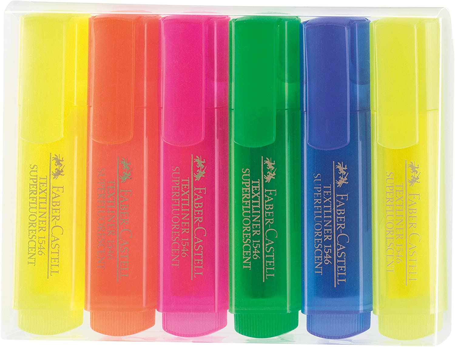 FABER-CASTELL Super-Fluorescent Highlighter - (Pack of 6) - Al Masam Stationery LLC Main image