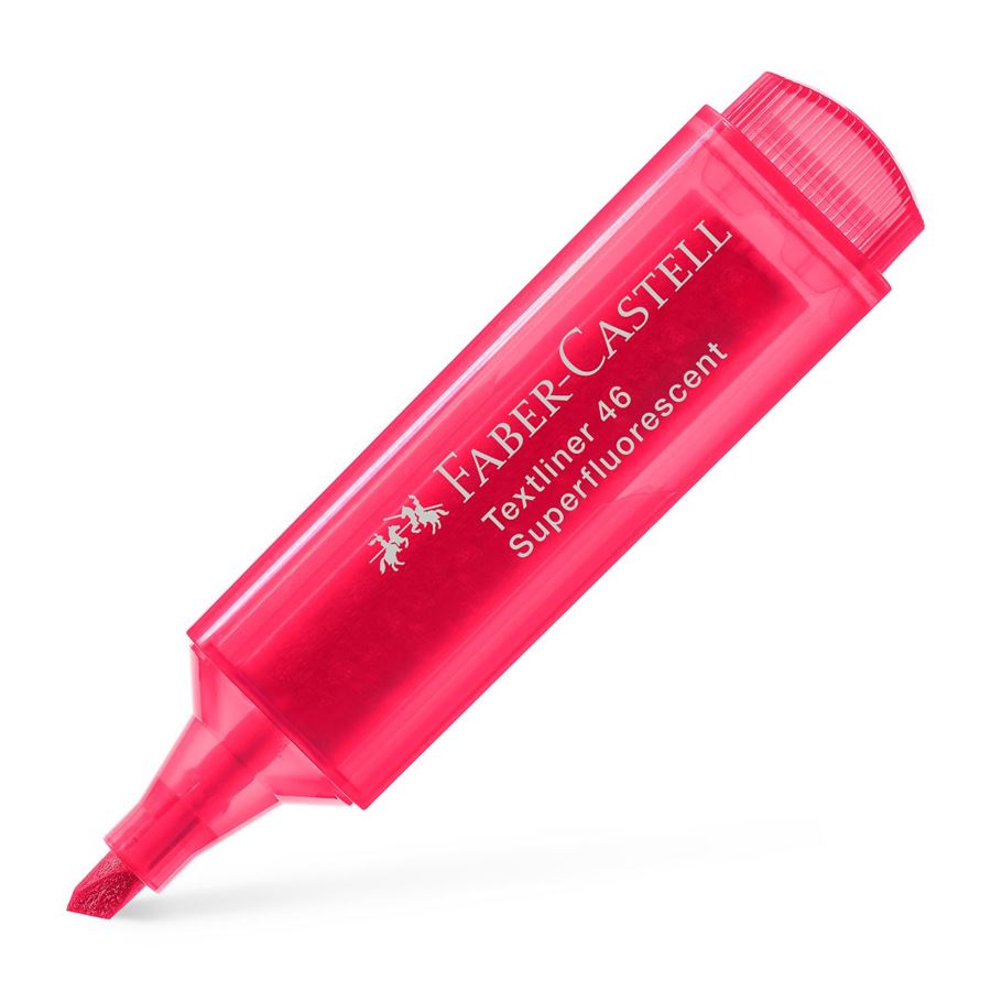 FABER-CASTELL Super-Fluorescent Highlighter Red - Al Masam Stationery LLC Main image
