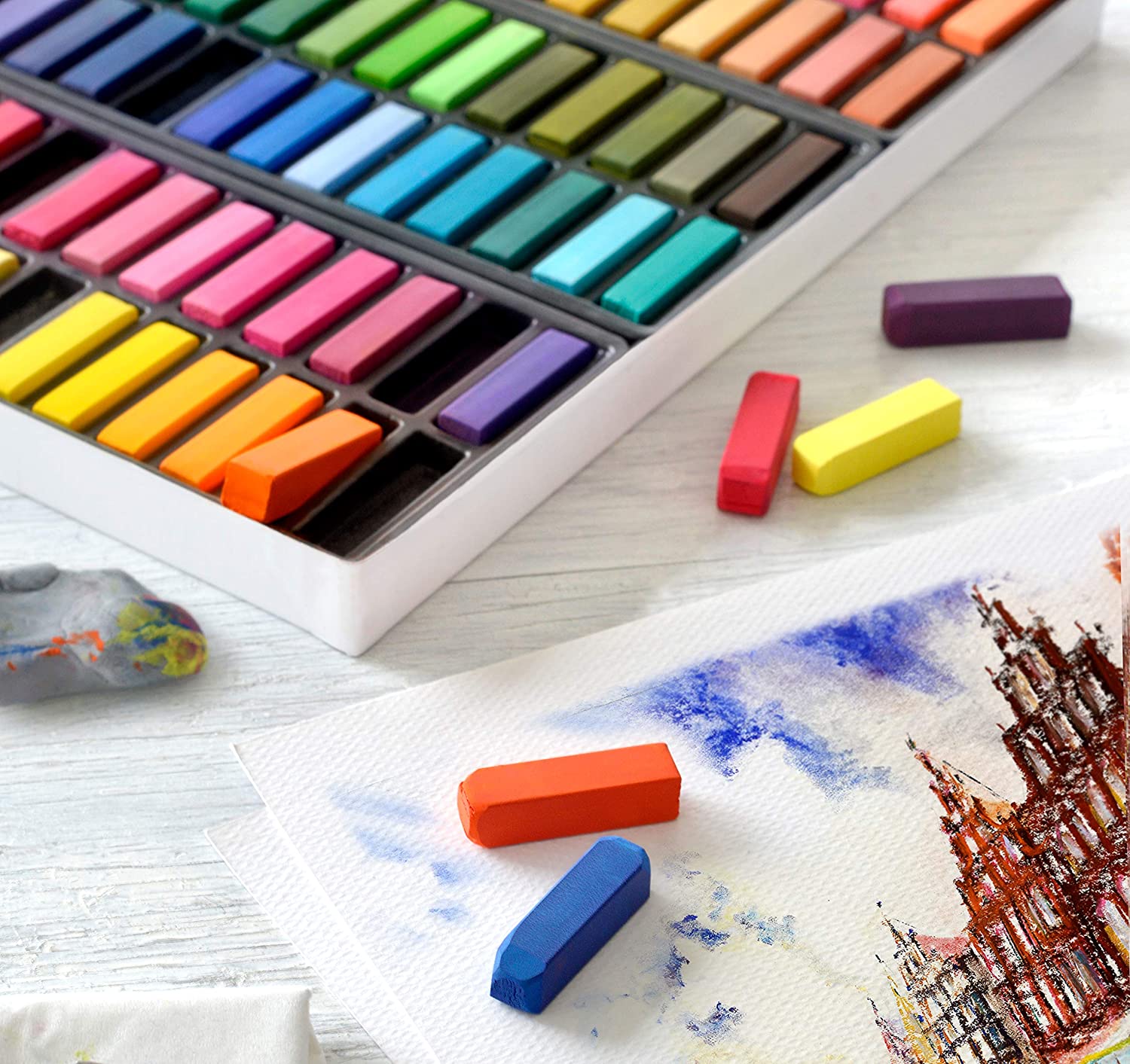 FABER-CASTELL Creative Studio Soft Pastels Half Length - Al Masam Stationery LLC Main image