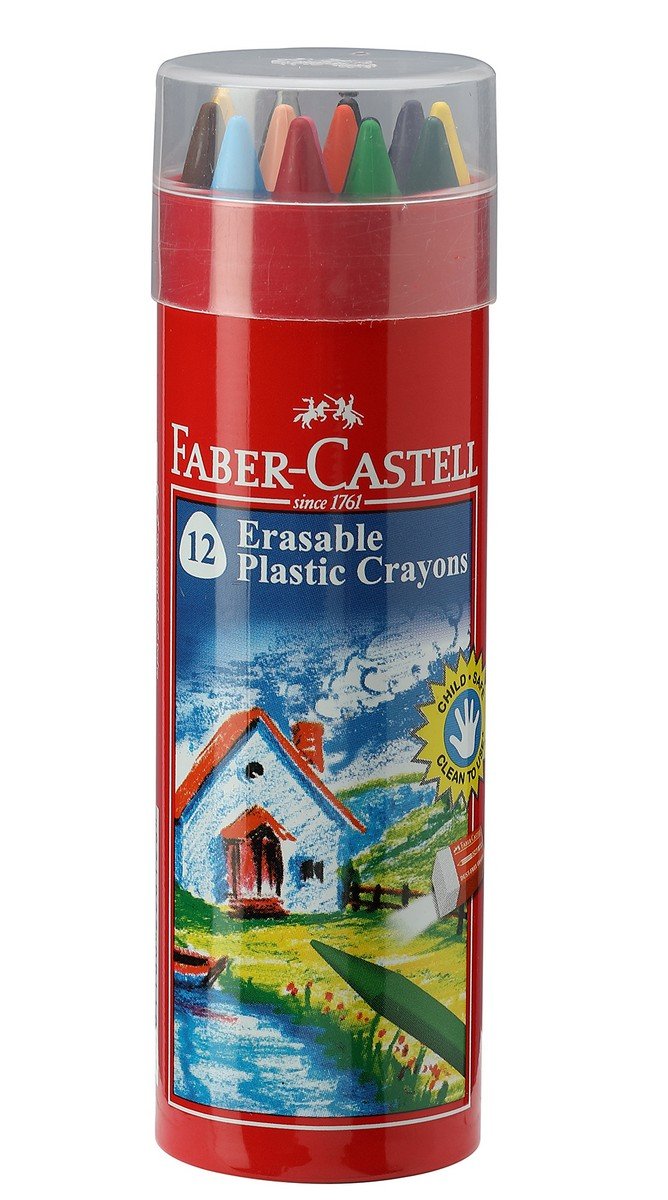 FABER-CASTELL Erasable Crayons in Tin Pack - Al Masam Stationery LLC Main image