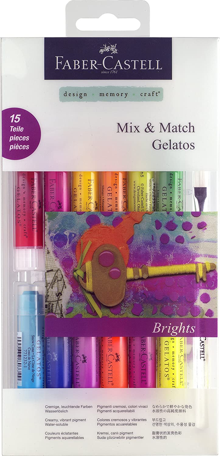 FABER-CASTELL Water sol.crayons Gelatos Brights Set - Al Masam Stationery LLC Main image